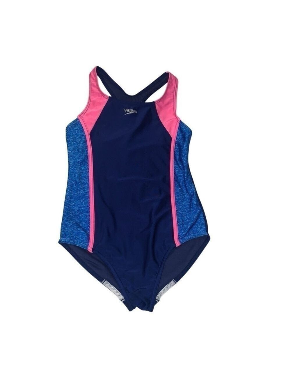 SPEEDO Blue & Pink Racerback Swimsuit size large